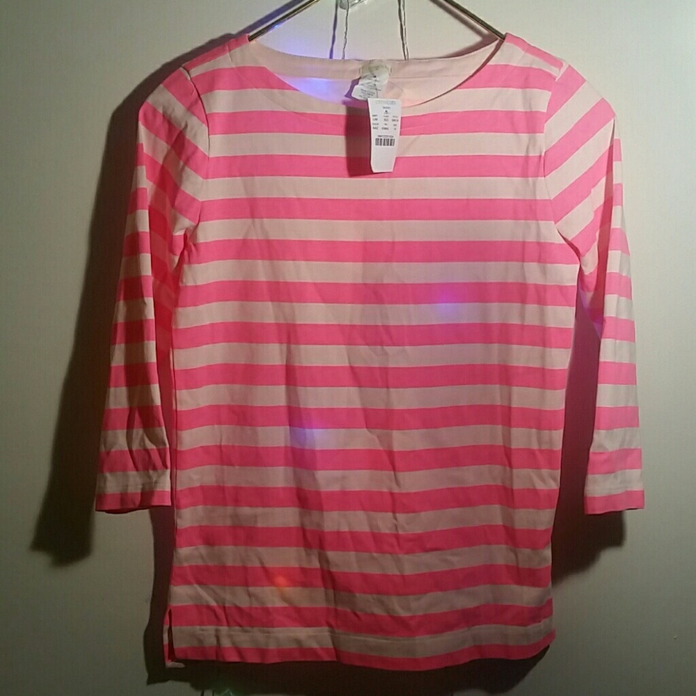 Crewcuts Pink White Striped French Sailor Shirt